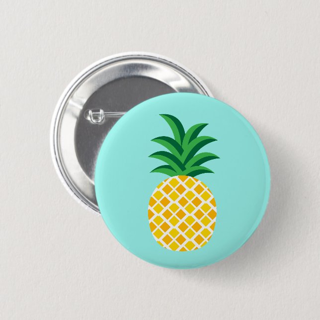 Badge Rond 5 Cm Bouton d'ananas (Devant & derrière)