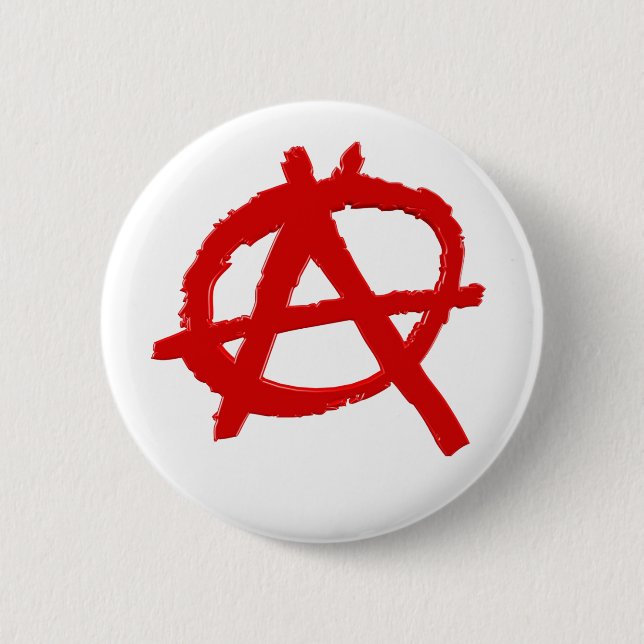Badge Rond 5 Cm Bouton d'anarchie (rd) (Devant)