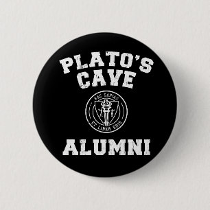 Badge Rond 5 Cm Bouton d'anciennes élèves de la caverne de Plato
