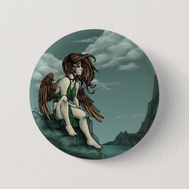 Badge Rond 5 Cm Bouton d'ange de Clifftop (Devant)