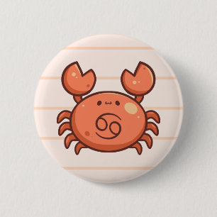 Badge Rond 5 Cm Bouton d'animal de zodiaque de Cancer