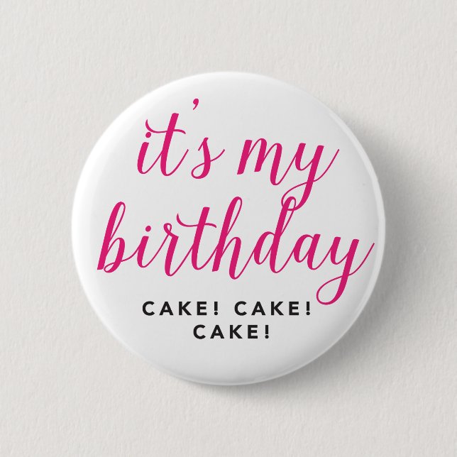 Badge Rond 5 Cm Bouton d'anniversaire (Devant)