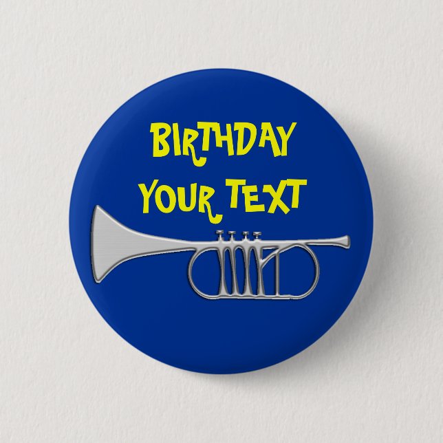 Badge Rond 5 Cm Bouton d'anniversaire personnalisable (Devant)