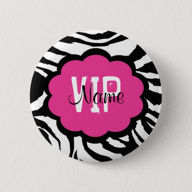 Badge Rond 5 Cm Bouton d'anniversaire personnalisé par VIP (Devant)