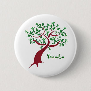 Badge Rond 5 Cm Bouton d'arbre généalogique