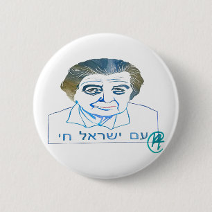 Badge Rond 5 Cm Bouton d'art de Golda Meir Annuaire