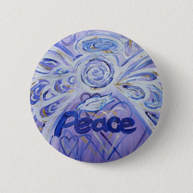 Badge Rond 5 Cm Bouton d'art Peace Angel Pendentif (Arrondi) (Devant)