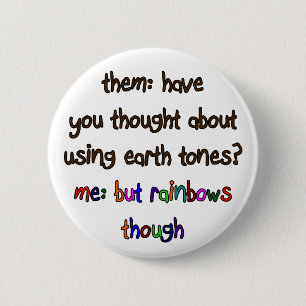 Badge Rond 5 Cm Bouton d'artiste d'arc-en-ciel