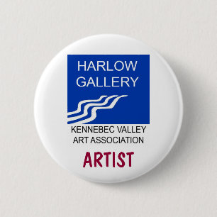 Badge Rond 5 Cm Bouton d'artiste de galerie de Harlow