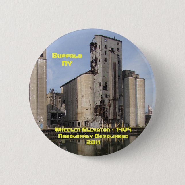 Badge Rond 5 Cm Bouton d'ascenseur de rouleur (Devant)