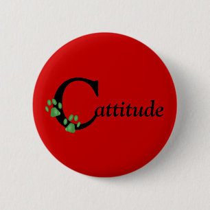 Badge Rond 5 Cm Bouton d'assiette des pattes Kitty