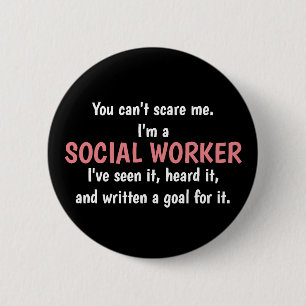 Badge Rond 5 Cm Bouton d'assistant social