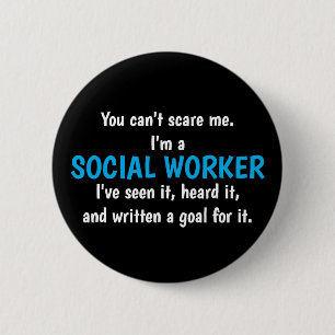 Badge Rond 5 Cm Bouton d'assistant social