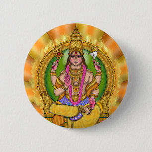 Badge Rond 5 Cm Bouton d'astrologie Seigneur Soleil (Surya)