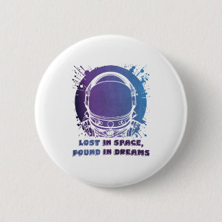 Badge Rond 5 Cm Bouton d'astronaute coloré – Style spatial audacie