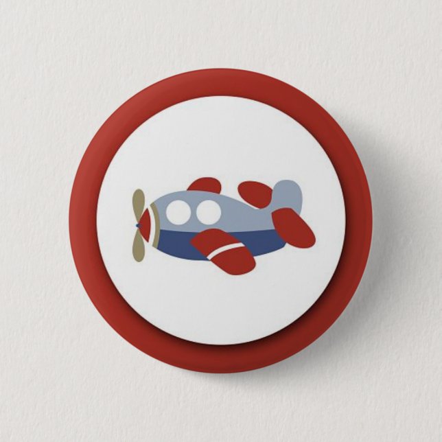 Badge Rond 5 Cm Bouton d'avion (Devant)