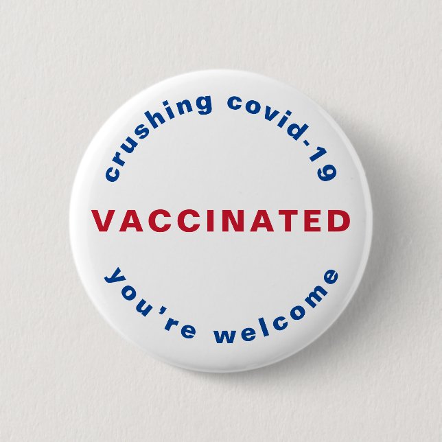 Badge Rond 5 Cm Bouton de 19 viscères vaccinés (Devant)