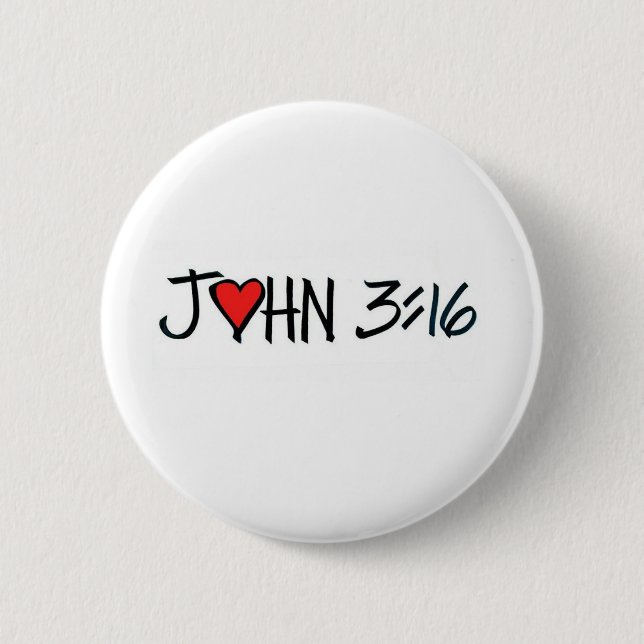 Badge Rond 5 Cm Bouton de 3h16 de John (Devant)