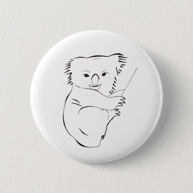 Badge Rond 5 Cm Bouton de accrochage de koala (Devant)