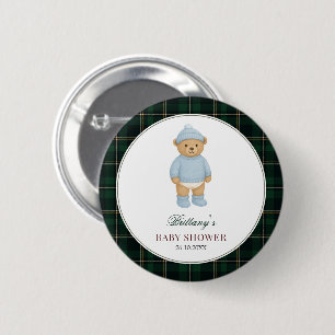 Badge Rond 5 Cm Bouton de Baby Shower Ourson Prépa