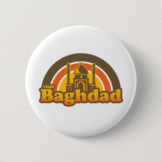 Badge Rond 5 Cm Bouton de Bagdad de visite (Devant)