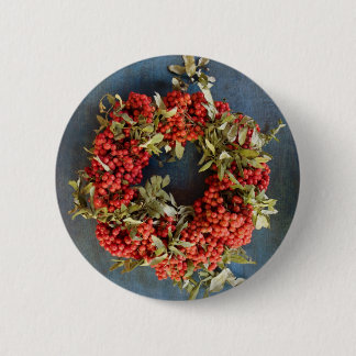 Badge Rond 5 Cm Bouton de baies de sorbe