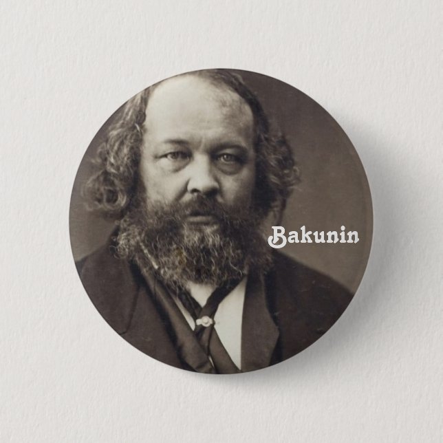 Badge Rond 5 Cm Bouton de Bakunin 2 (Devant)