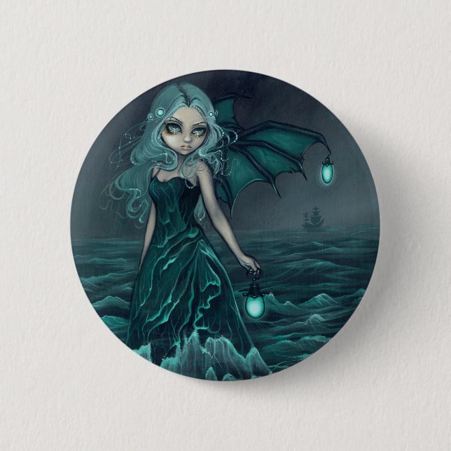 Badge Rond 5 Cm Bouton "de balise de mer" (Devant)
