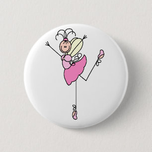 Badge Rond 5 Cm Bouton de ballerine ange rose