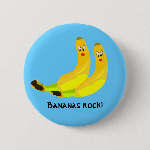 Badge Rond 5 Cm Bouton de bananes