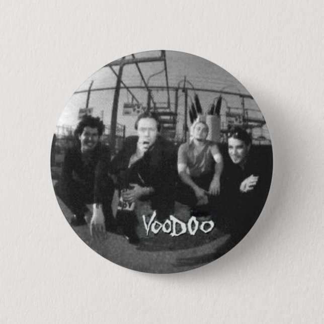 Badge Rond 5 Cm Bouton de bande de vaudou (Devant)