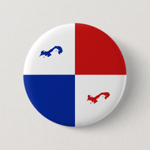 Badge Rond 5 Cm Bouton de bannière du Panama Fisheye