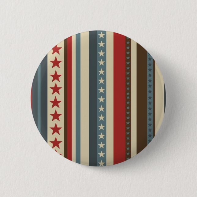 Badge Rond 5 Cm Bouton de bannière étoilée (Devant)