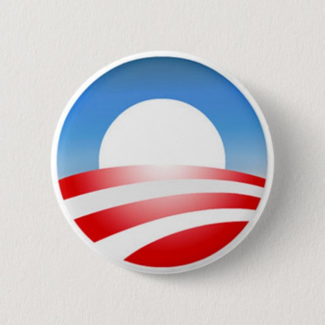 Badge Rond 5 Cm Bouton de Barack Obama "O" (Devant)