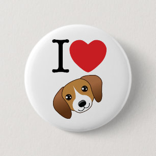 Badge Rond 5 Cm Bouton de beagle