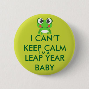 Badge Rond 5 Cm Bouton de bébé de jour intercalaire d'année