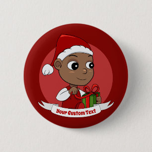 Badge Rond 5 Cm Bouton de bébé de Noël mignon