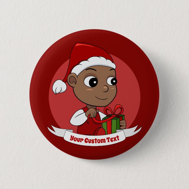 Badge Rond 5 Cm Bouton de bébé de Noël mignon (Devant)