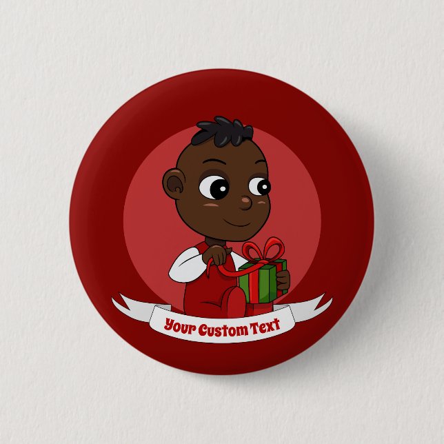 Badge Rond 5 Cm Bouton de bébé de Noël mignon (Devant)