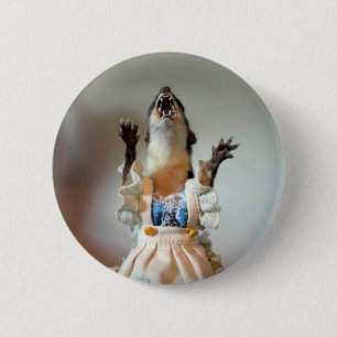 Badge Rond 5 Cm Bouton de belette de Juanita