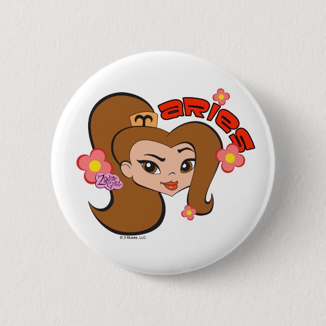 Badge Rond 5 Cm Bouton de Bélier (Devant)