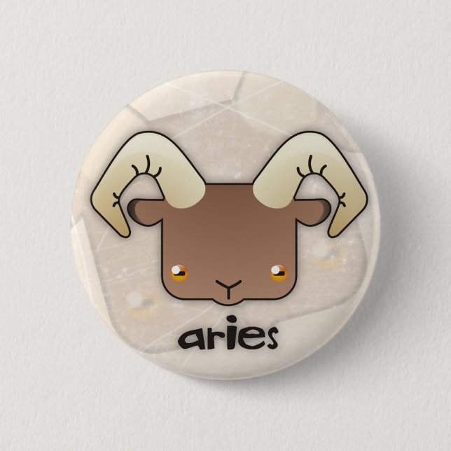 Badge Rond 5 Cm Bouton de Bélier (Devant)