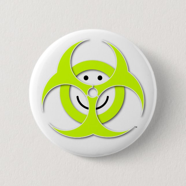 Badge Rond 5 Cm Bouton de Biohazard de visage (Devant)