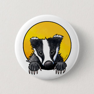 Badge Rond 5 Cm Bouton de Blaireau Mignon