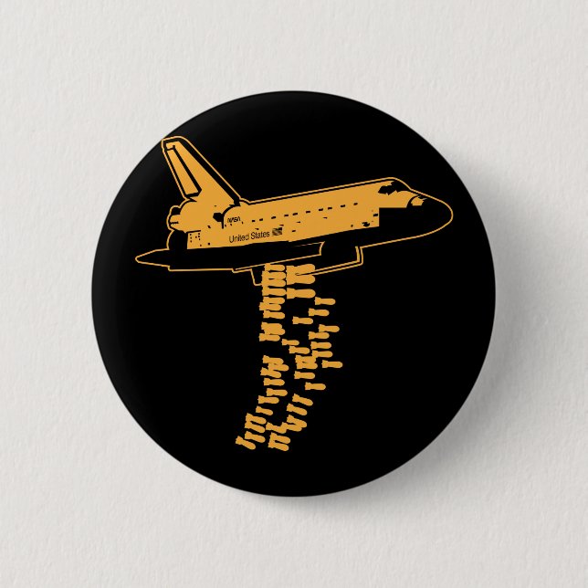 Badge Rond 5 Cm Bouton de bombardier de navette spatiale (Devant)