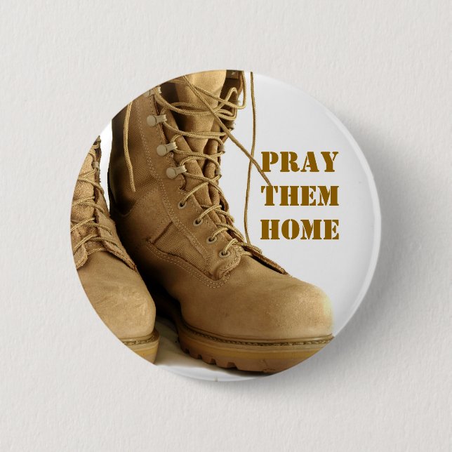 Badge Rond 5 Cm bouton de bottes de combat (Devant)