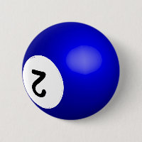 Bouton de boule de billard numéro 2