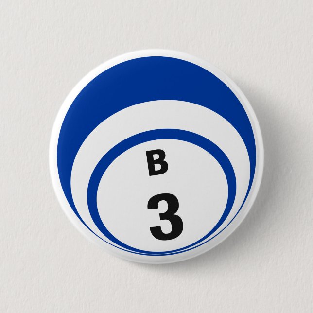 Badge Rond 5 Cm Bouton de boule du bingo-test B3 (Devant)