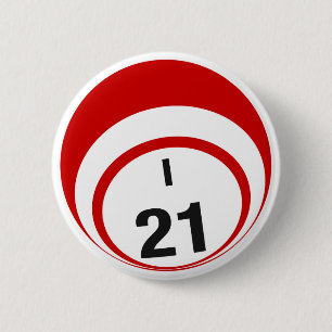 Badge Rond 5 Cm Bouton de boule du bingo-test I21