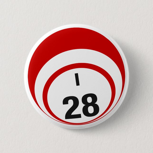 Badge Rond 5 Cm Bouton de boule du bingo-test I28 (Devant)